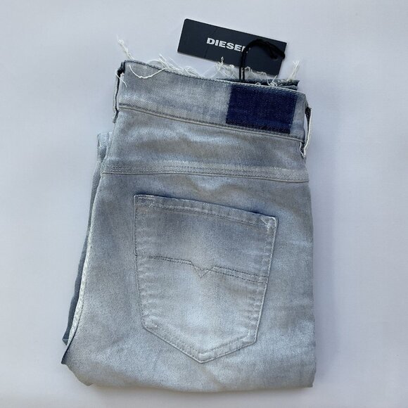 Diesel Women’s Sandy Regular Slim Straight Jeans Light Blue 0681M Size W27 - Picture 1 of 12